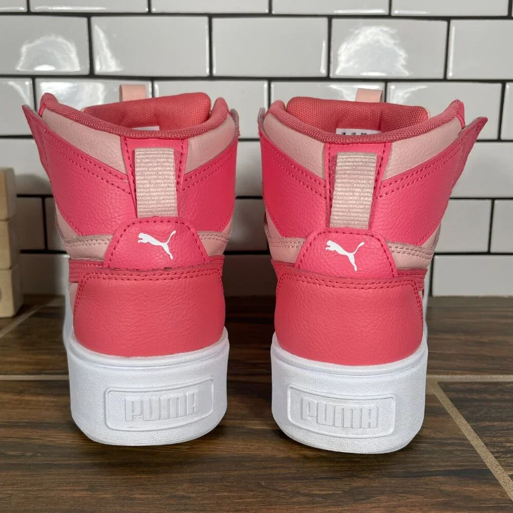 Puma Karmen Rebelle Mid JR Youth Girls Size 6 Shoes Pink Platform Sneaker